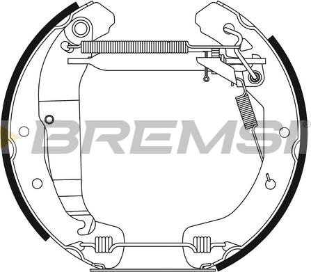 Bremsi GK0248 - Комплект гальм, барабанний механізм autozip.com.ua