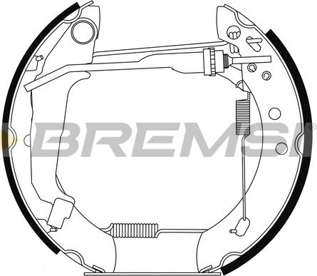 Bremsi GK0211 - Комплект гальм, барабанний механізм autozip.com.ua