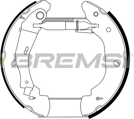 Bremsi GK0289 - Комплект гальм, барабанний механізм autozip.com.ua