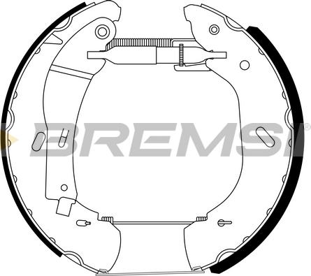 Bremsi GK0288 - Комплект гальм, барабанний механізм autozip.com.ua