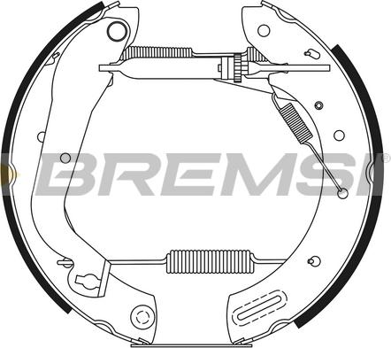 Bremsi GK0220 - Комплект гальм, барабанний механізм autozip.com.ua