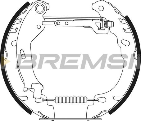 Bremsi GK0278 - Комплект гальм, барабанний механізм autozip.com.ua