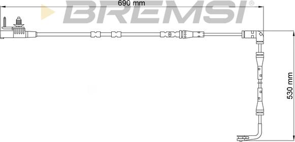 Bremsi WI0909 - Сигналізатор, знос гальмівних колодок autozip.com.ua