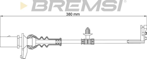 Bremsi WI0911 - Сигналізатор, знос гальмівних колодок autozip.com.ua