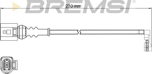 Bremsi WI0974 - Сигналізатор, знос гальмівних колодок autozip.com.ua