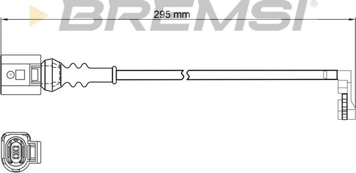 Bremsi WI0975 - Сигналізатор, знос гальмівних колодок autozip.com.ua