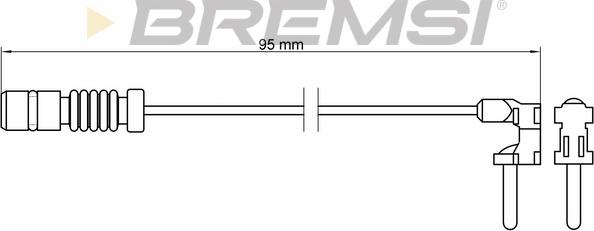 Bremsi WI0501 - Сигналізатор, знос гальмівних колодок autozip.com.ua