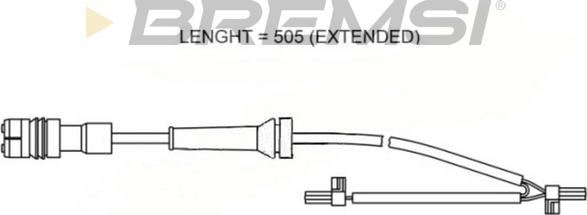 Bremsi WI0577 - Сигналізатор, знос гальмівних колодок autozip.com.ua