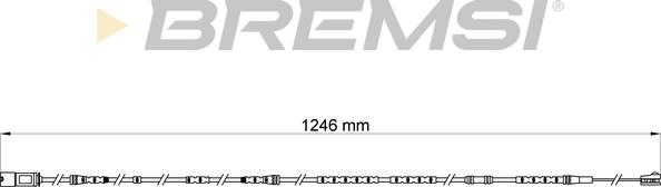 Bremsi WI0697 - Сигналізатор, знос гальмівних колодок autozip.com.ua