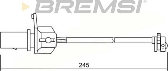 Bremsi WI0666 - Сигналізатор, знос гальмівних колодок autozip.com.ua