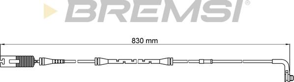 Bremsi WI0608 - Сигналізатор, знос гальмівних колодок autozip.com.ua