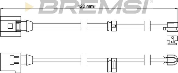 Bremsi WI0614 - Сигналізатор, знос гальмівних колодок autozip.com.ua