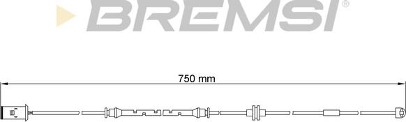 Bremsi WI0618 - Сигналізатор, знос гальмівних колодок autozip.com.ua