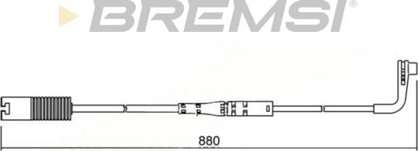 Bremsi WI0617 - Сигналізатор, знос гальмівних колодок autozip.com.ua