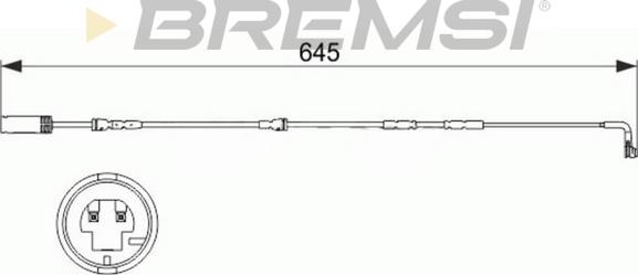 Bremsi WI0681 - Сигналізатор, знос гальмівних колодок autozip.com.ua