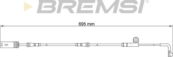 Bremsi WI0636 - Сигналізатор, знос гальмівних колодок autozip.com.ua