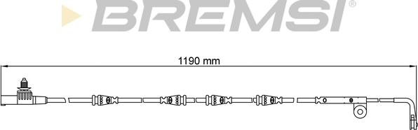 Bremsi WI0630 - Сигналізатор, знос гальмівних колодок autozip.com.ua