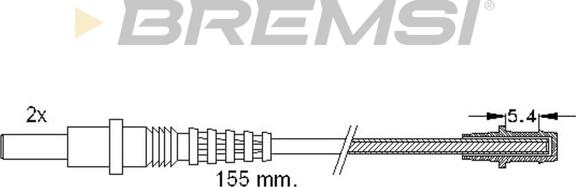 Bremsi WI0633 - Сигналізатор, знос гальмівних колодок autozip.com.ua