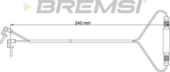 Bremsi WI0628 - Сигналізатор, знос гальмівних колодок autozip.com.ua