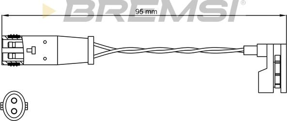 Bremsi WI0627 - Сигналізатор, знос гальмівних колодок autozip.com.ua