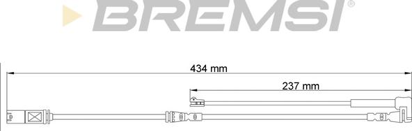 Bremsi WI0801 - Сигналізатор, знос гальмівних колодок autozip.com.ua