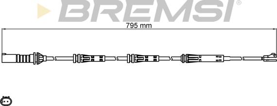 Bremsi WI0812 - Сигналізатор, знос гальмівних колодок autozip.com.ua