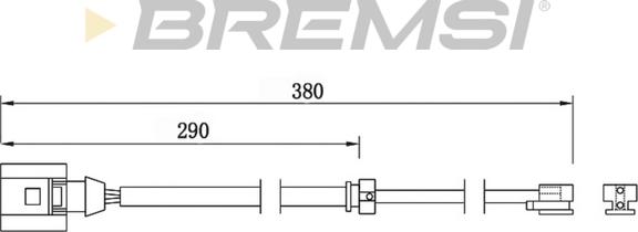 Bremsi WI0747 - Сигналізатор, знос гальмівних колодок autozip.com.ua