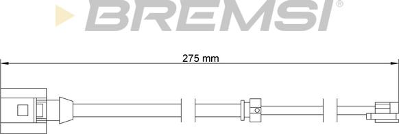 Bremsi WI0754 - Сигналізатор, знос гальмівних колодок autozip.com.ua