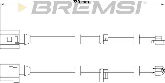 Bremsi WI0709 - Сигналізатор, знос гальмівних колодок autozip.com.ua