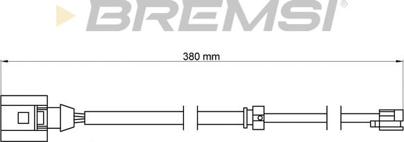 Bremsi WI0712 - Сигналізатор, знос гальмівних колодок autozip.com.ua