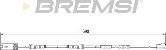 Bremsi WI0737 - Сигналізатор, знос гальмівних колодок autozip.com.ua