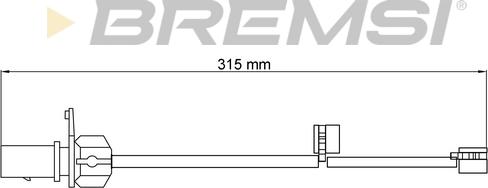 Bremsi WI0775 - Сигналізатор, знос гальмівних колодок autozip.com.ua