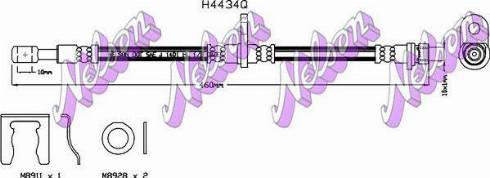 Brovex-Nelson H4434Q - Гальмівний шланг autozip.com.ua