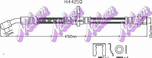 Brovex-Nelson H4421Q - Гальмівний шланг autozip.com.ua