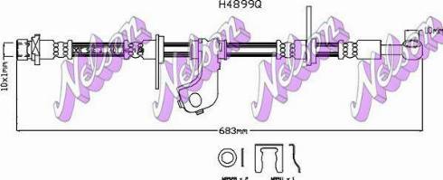 Brovex-Nelson H4899Q - Гальмівний шланг autozip.com.ua