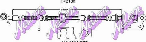 Brovex-Nelson H4243Q - Гальмівний шланг autozip.com.ua