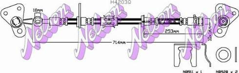 Brovex-Nelson H4203Q - Гальмівний шланг autozip.com.ua