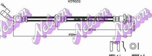 Brovex-Nelson H5902Q - Гальмівний шланг autozip.com.ua