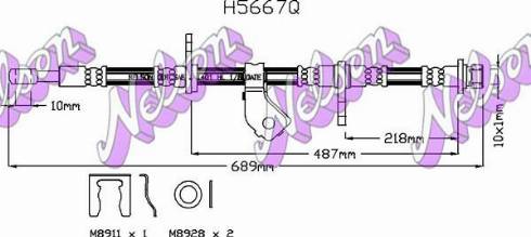 Brovex-Nelson H5667Q - Гальмівний шланг autozip.com.ua