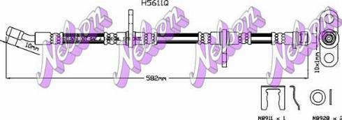 Brovex-Nelson H5611Q - Гальмівний шланг autozip.com.ua