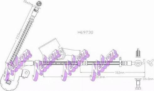 Brovex-Nelson H6973Q - Гальмівний шланг autozip.com.ua