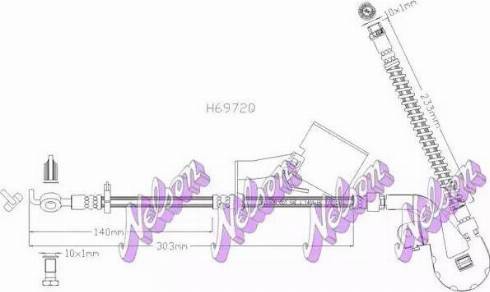 Brovex-Nelson H6972Q - Гальмівний шланг autozip.com.ua