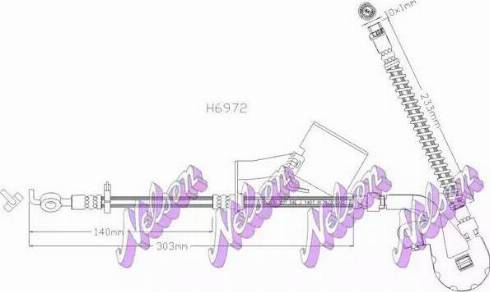 Brovex-Nelson H6972 - Гальмівний шланг autozip.com.ua