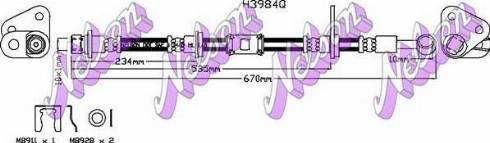 Brovex-Nelson H3984Q - Гальмівний шланг autozip.com.ua