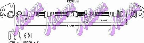 Brovex-Nelson H3983Q - Гальмівний шланг autozip.com.ua