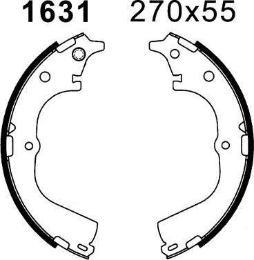 BSF 6574 - Комплект гальм, барабанний механізм autozip.com.ua