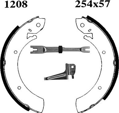 BSF 06193X - Комплект гальм, барабанний механізм autozip.com.ua