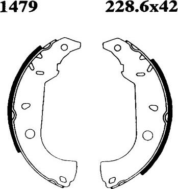 BSF 06132 - Комплект гальм, барабанний механізм autozip.com.ua