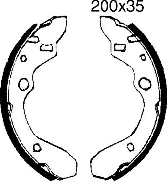 BSF 01591 - Комплект гальм, барабанний механізм autozip.com.ua