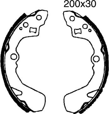 BSF 01597 - Комплект гальм, барабанний механізм autozip.com.ua